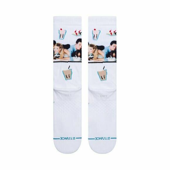 STANCE Friends The One With The Diner Limited Edition Crew Socks Large 9-13 Wht - Picture 3 of 3
